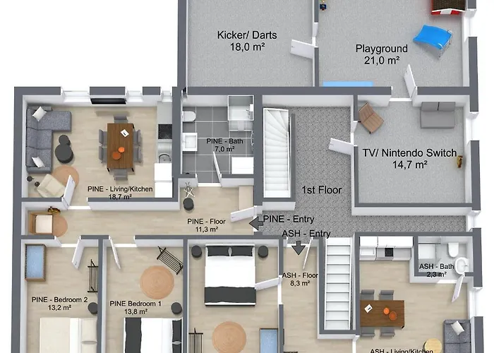 Semesterbostad Treehouse For 14 People- Indoor Playground - Ssc - Shared House&garden